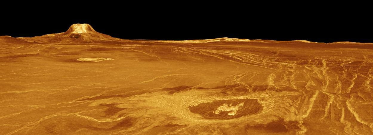 Pia00233 Venus 3D Perspective View Of Eistla Regio E1419368471788 مجلة نقطة العلمية