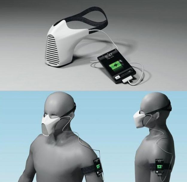 قناع صديق للبيئة لتشحن هاتفك النقال 3 AIRE Mask قناع صديق للبيئة لتشحن هاتفك النقال مجلة نقطة العلمية