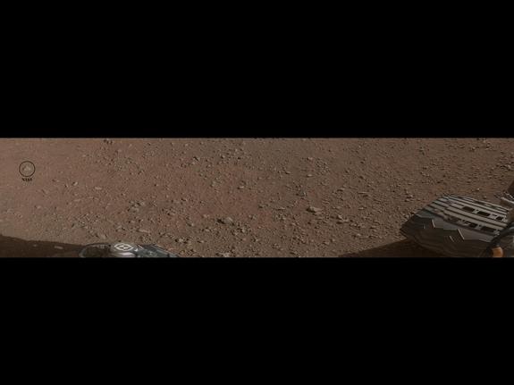 mars rover curiosity first rock target panorama1 صور الشهر الأول للمسبار الفضائي الأمريكي على المريخ مجلة نقطة العلمية