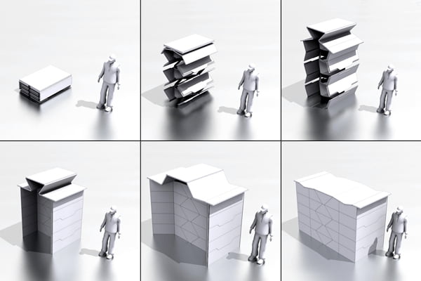 origami shelter 01 خيم سكنية .. قابلة للطي مجلة نقطة العلمية
