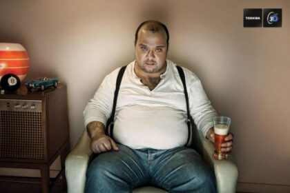Fat man التلفاز والحاسوب والسيارة تزيد مخاطر السكري وتراكم الدهون مجلة نقطة العلمية
