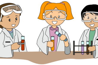 kids science scientists illustration school education أهم 10 نظريات وقوانين علمية يجب أن تعرفها مجلة نقطة العلمية