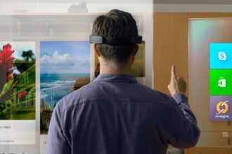 win10 holoLens livingRoom web e1423600971558 نظارات مايكروسوفت الجديدة تدمج الحقيقة مع الخيال مجلة نقطة العلمية