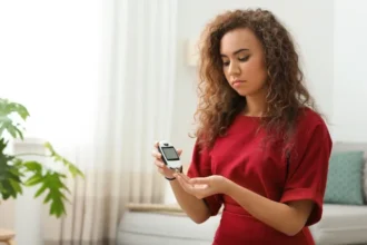 shutterstock woman measuring blood sugar e1649818064138 هذا هو السبب الأساسي الأول لمرض السكري! مجلة نقطة العلمية