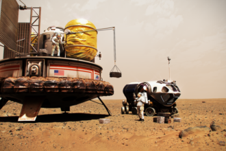 رحلات المريخ - توضح الدراسة أن بقاء رواد الفضاء على المريخ مهدد بوجود الإشعاع الصادر من الشمس وبقية النجوم والمجرات (ناسا)