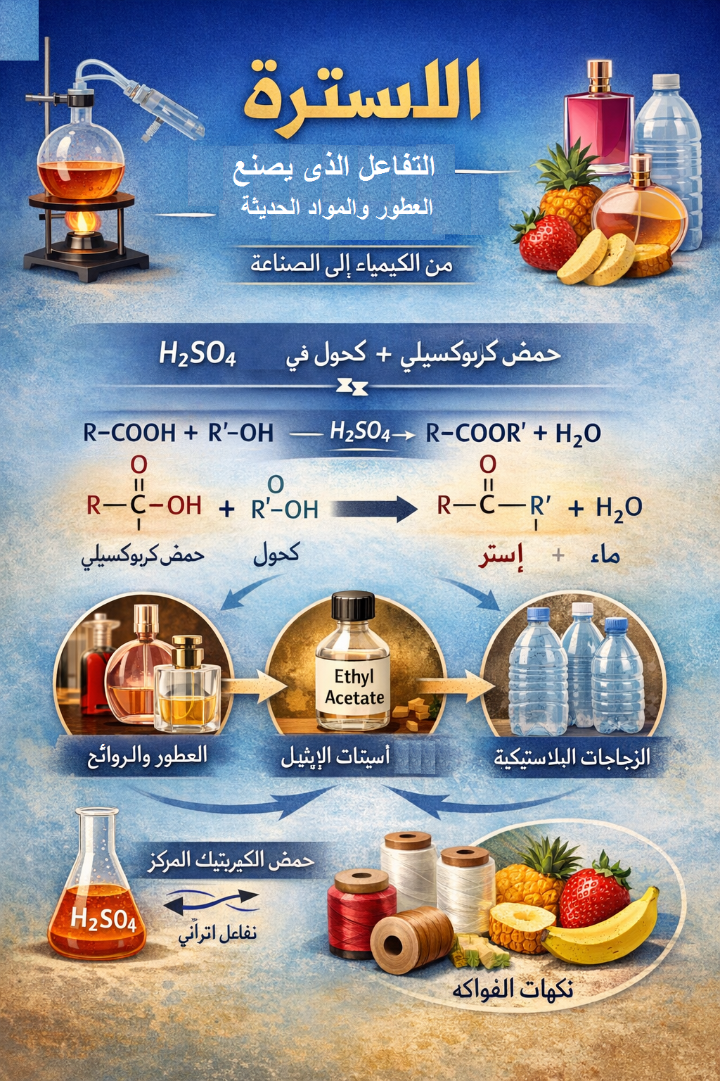 05c856cd 9db1 4de3 a409 eb483b411372 الكيمياء في أبهى صورها: الاسترة وتطبيقاتها في الحياة والصناعة مجلة نقطة العلمية