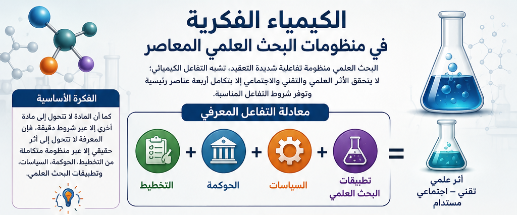 الكيمياء الفكرية في منظومات البحث العلمي المعاصر 1 0 12 الكيمياء الفكرية في منظومات البحث العلمي المعاصر مجلة نقطة العلمية
