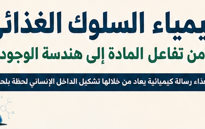 0 6 كيمياء السلوك الغذائى: من تفاعل المادة إلى هندسة الوجود مجلة نقطة العلمية