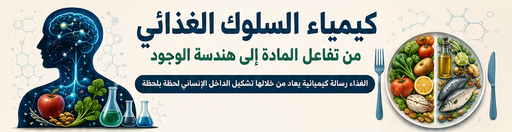 كيمياء السلوك الغذائى: من تفاعل المادة إلى هندسة الوجود 1 0 6 كيمياء السلوك الغذائى: من تفاعل المادة إلى هندسة الوجود مجلة نقطة العلمية