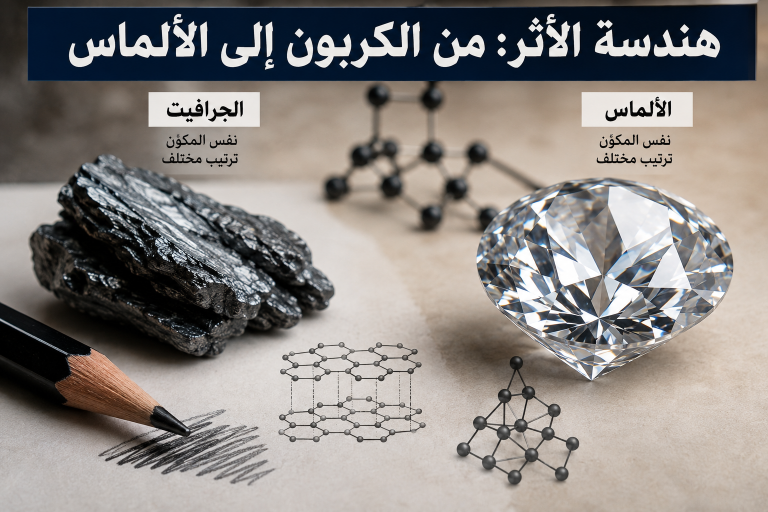 هندسة الأثر: من الكربون إلى الألماس 1 0a1f27c5 a309 49be adb5 2e3be62d12c8 هندسة الأثر: من الكربون إلى الألماس مجلة نقطة العلمية