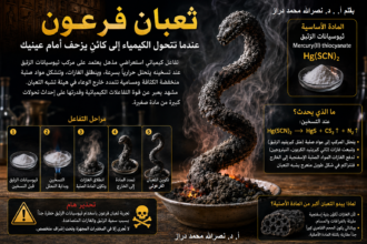 2ec7b0b8 ad49 47d2 a1fc e9372bcf48c6 ثعبان فرعون… عندما تتحول الكيمياء إلى كائنٍ يزحف أمام عينيك مجلة نقطة العلمية