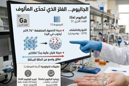 b10b1a5c 12f5 4cc8 9bdf 15030eaf7fdb الجاليوم... الفلز الذي تحدّى المألوف مجلة نقطة العلمية