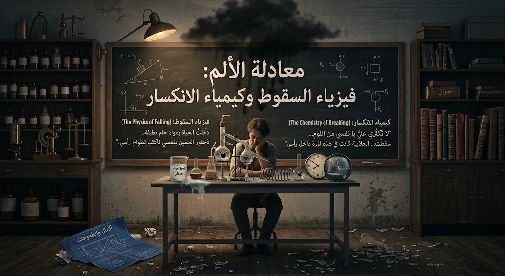 معادلة الألم: فيزياء السقوط وكيمياء الانكسار 1 1cdd1cd4 60ce 4b47 9a2a a5a063f8c54d معادلة الألم: فيزياء السقوط وكيمياء الانكسار مجلة نقطة العلمية