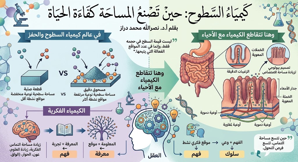 كيمياء السطوح: حين تصنع المساحة كفاءة الحياة 1 da521b56 9997 4655 8f7f af3e55e607b0 كيمياء السطوح: حين تصنع المساحة كفاءة الحياة مجلة نقطة العلمية